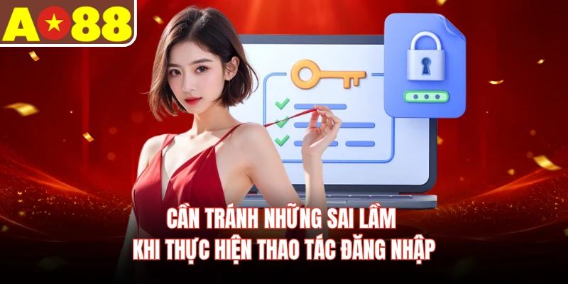 Cần tránh những sai lầm khi thực hiện thao tác đăng nhập